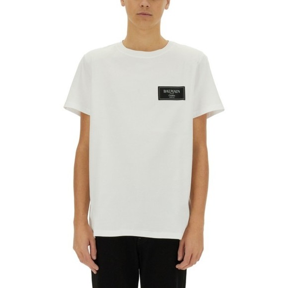 Balmain Crew-Neck T-Shirt With Logo Patch - NWT